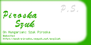 piroska szuk business card